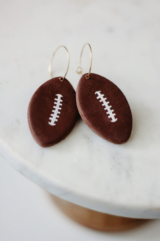 Peyton Football Earrings
